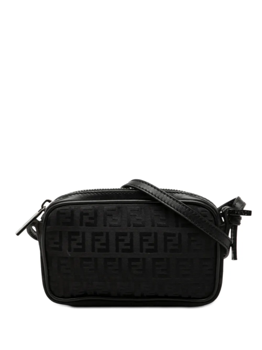 Fendi Pre-Owned 2000-2010 Mini Zucchino Canvas Zip crossbody bag - Nero