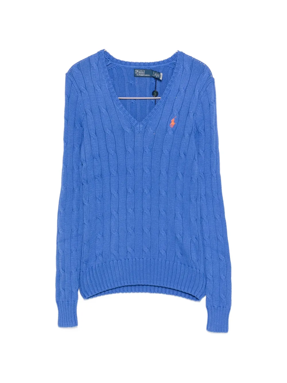 Polo Ralph Lauren cable-knit V-neck sweater - Blu