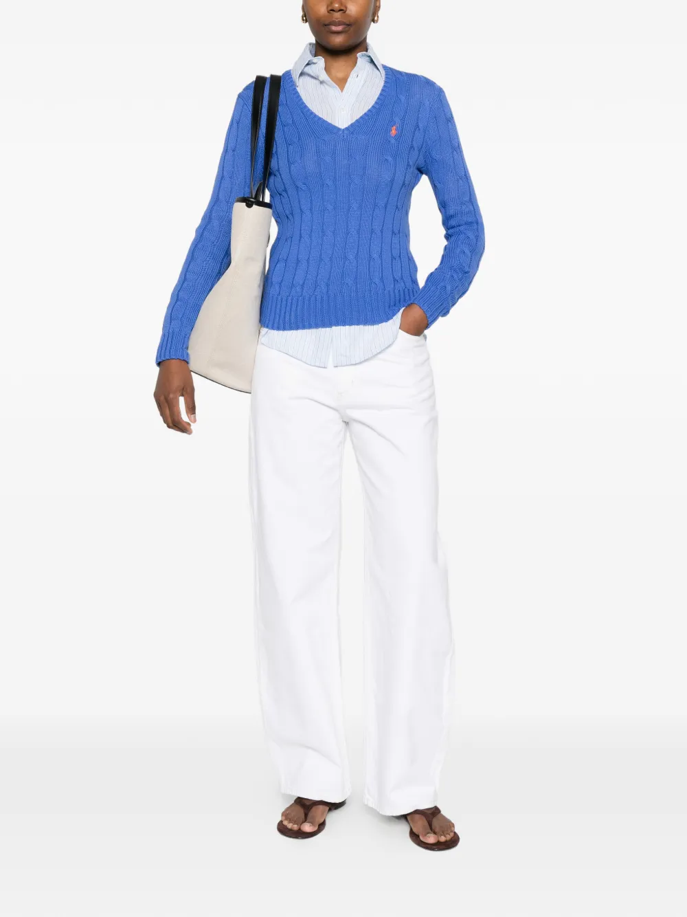Polo Ralph Lauren Kabelgebreide trui Blauw