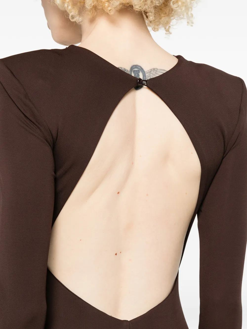 Elisabetta Franchi Red Carpet maxi-jurk Bruin