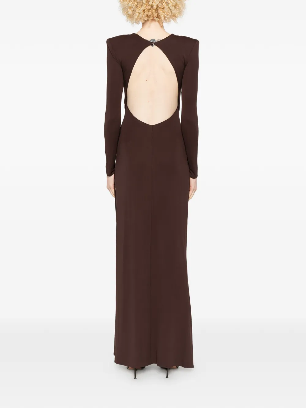 Elisabetta Franchi Red Carpet maxi-jurk Bruin