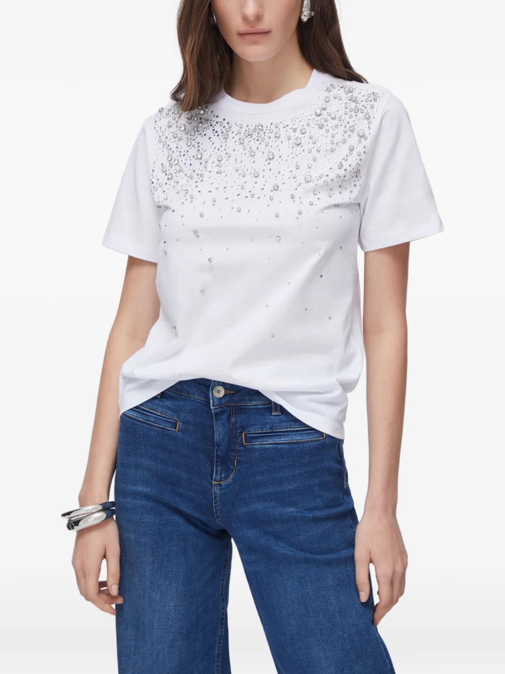 LIU JO T-shirt met stras Wit