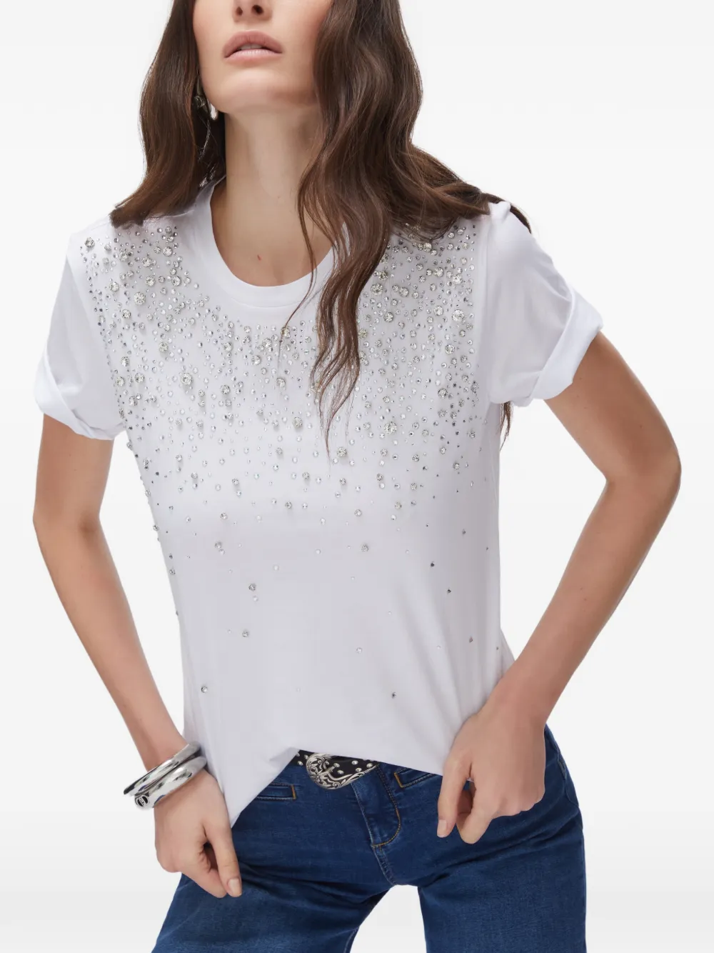 LIU JO T-shirt met stras Wit