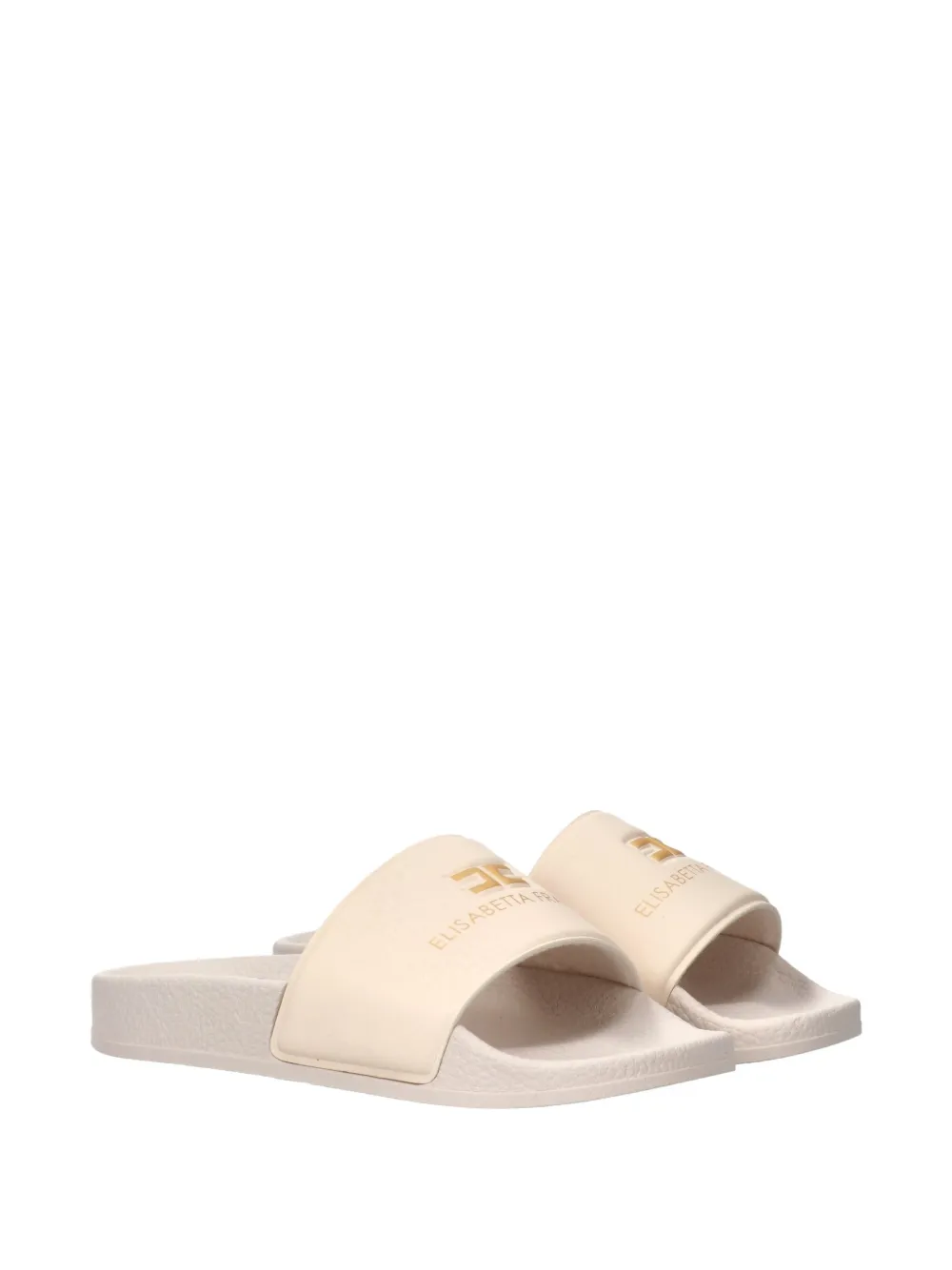Elisabetta Franchi La Mia Bambina logo flip flops - Toni neutri