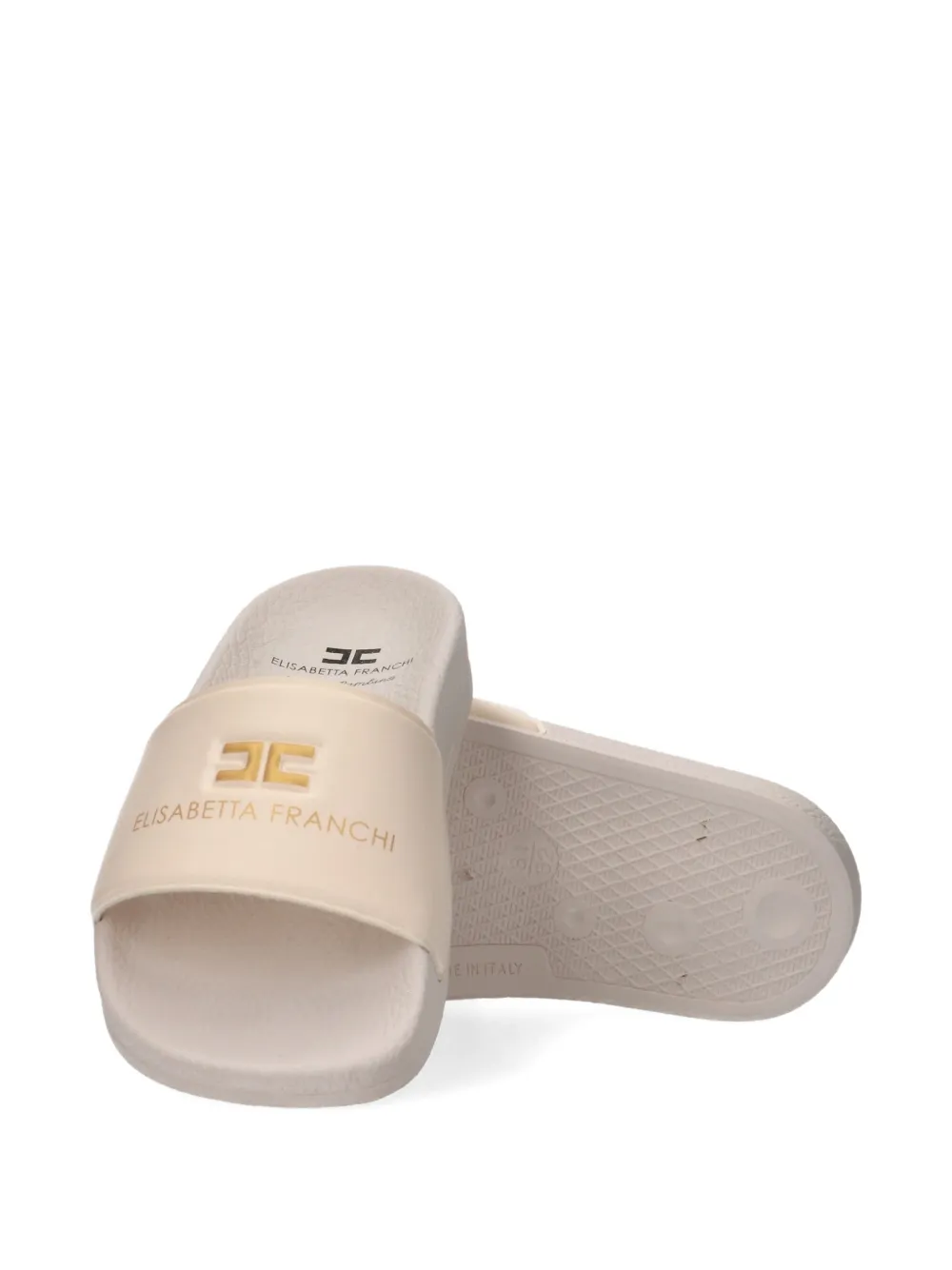 Elisabetta Franchi La Mia Bambina Teenslippers met logo Beige