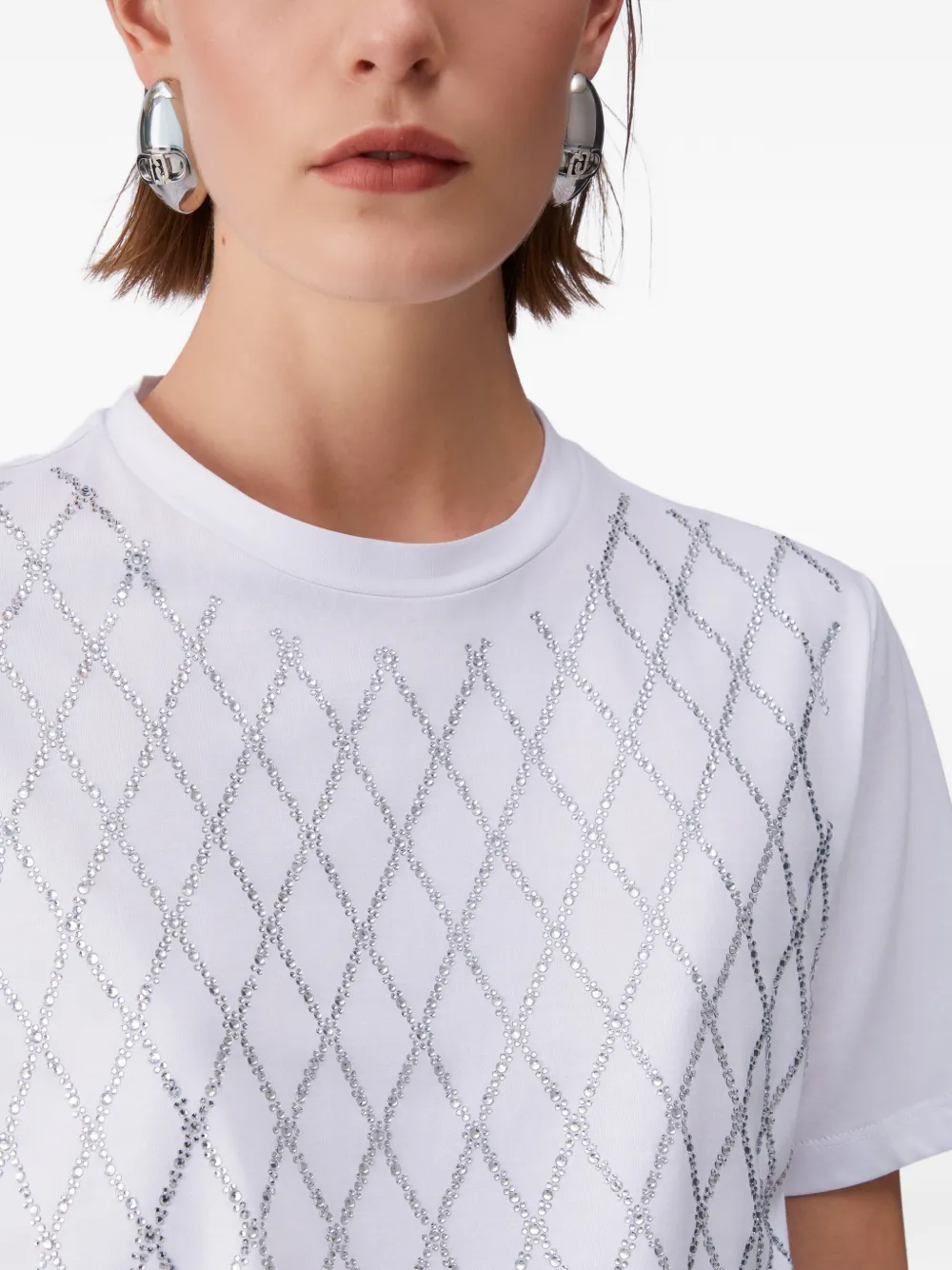 LIU JO T-shirt met edelstenen Wit