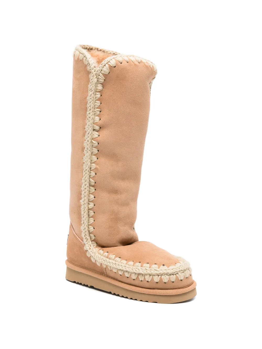 Mou Suède enkellaarzen Beige