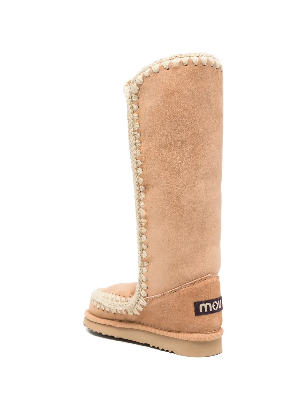 Mou Suède enkellaarzen Beige