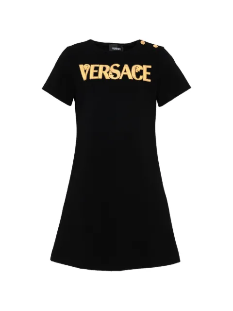 Versace Kids robe boutonnée à logo