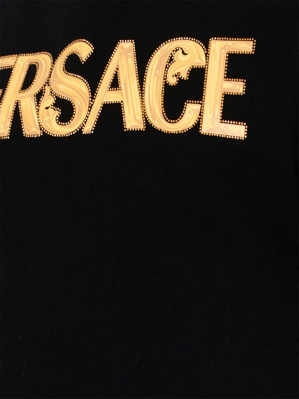 Versace Kids Jurk met logodetail en knopen Zwart