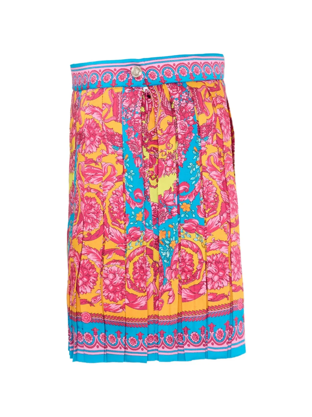 Versace Kids Plooirok met print Blauw