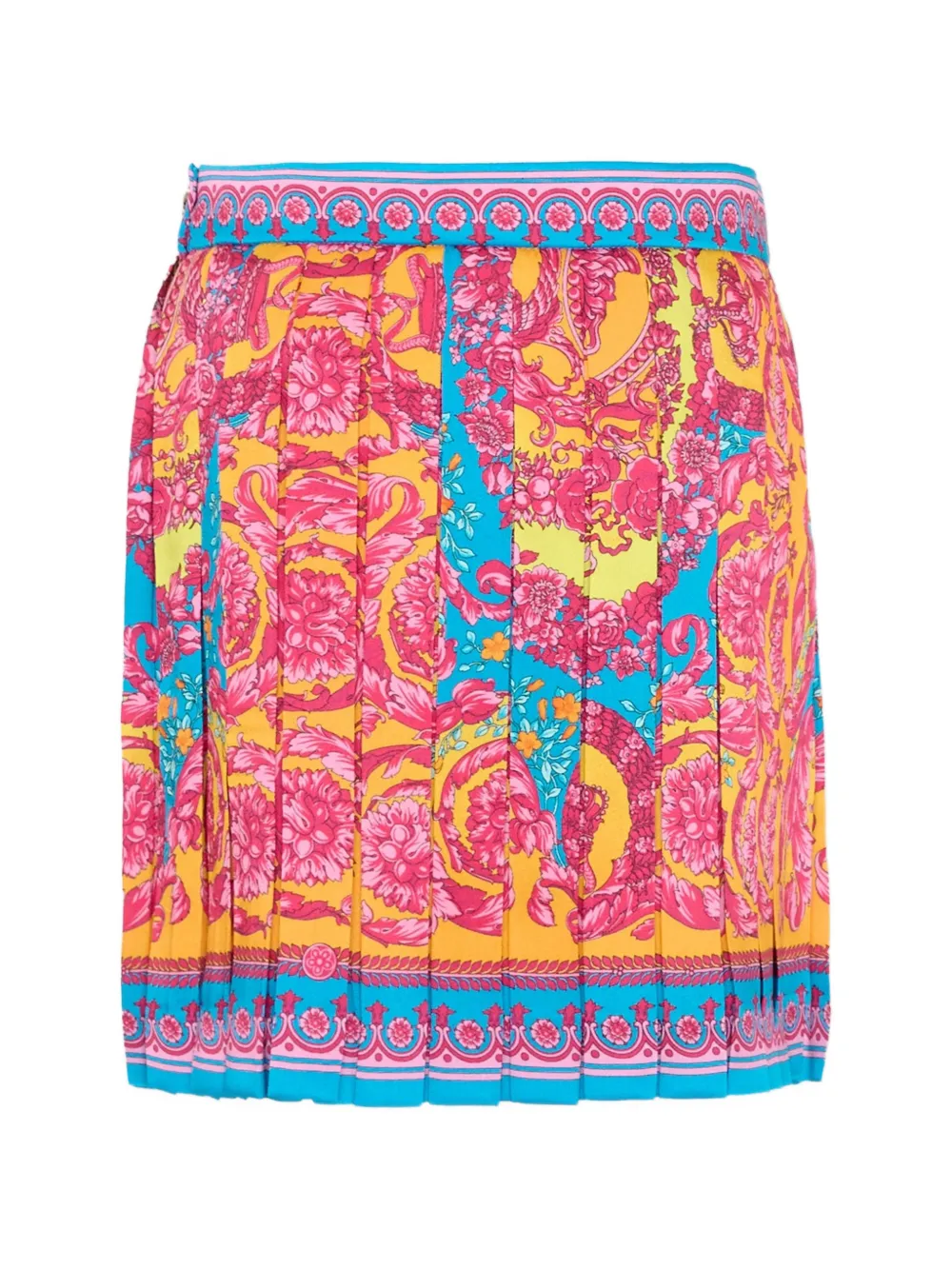 Versace Kids Plooirok met print Blauw