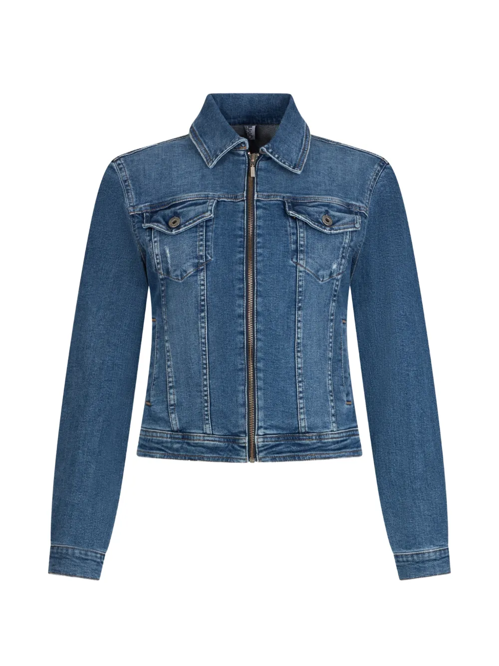 LIU JO zip-up denim jacket - Blu