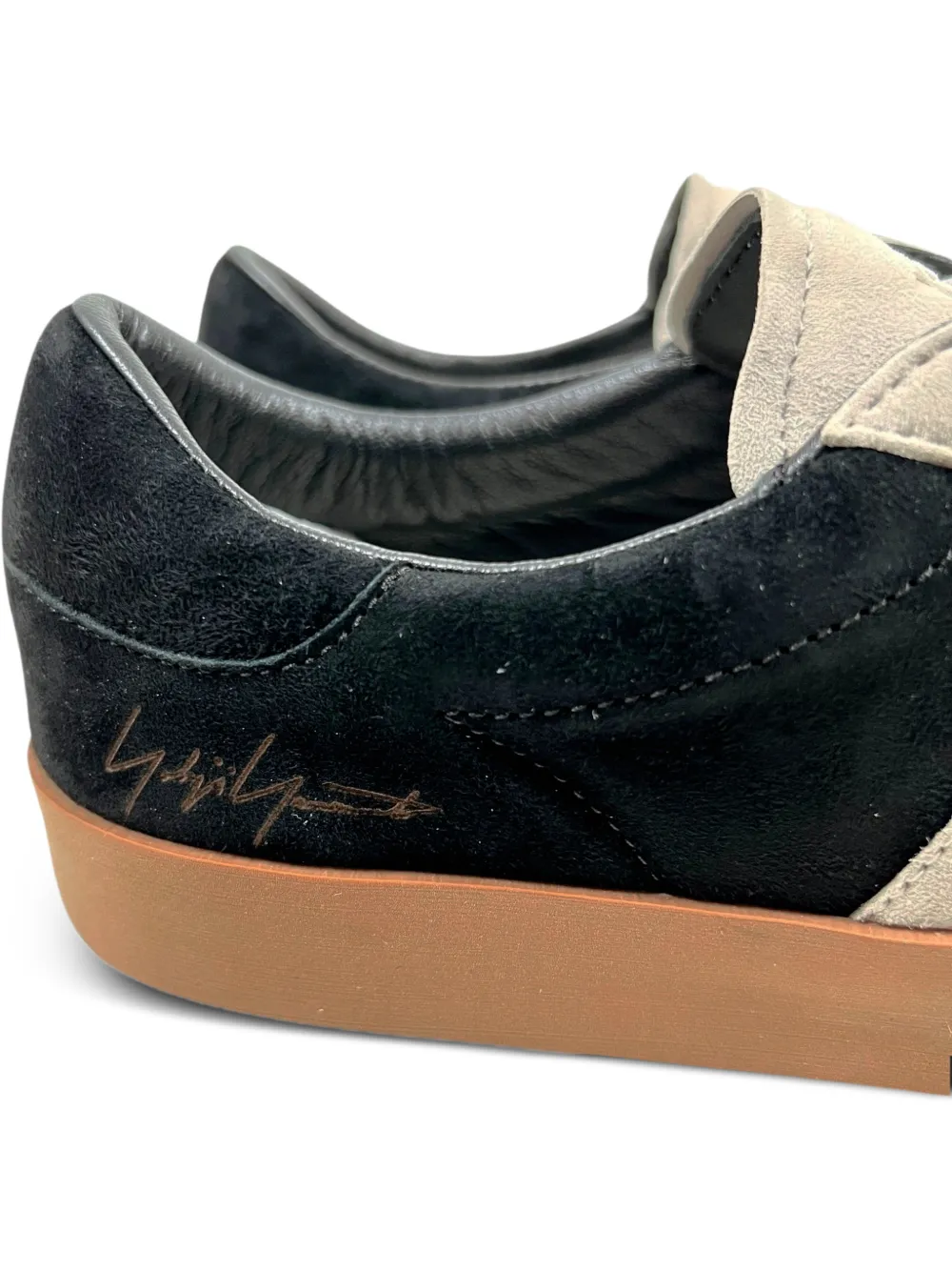 Y-3 Gazelle leren sneakers met drie strepen Zwart