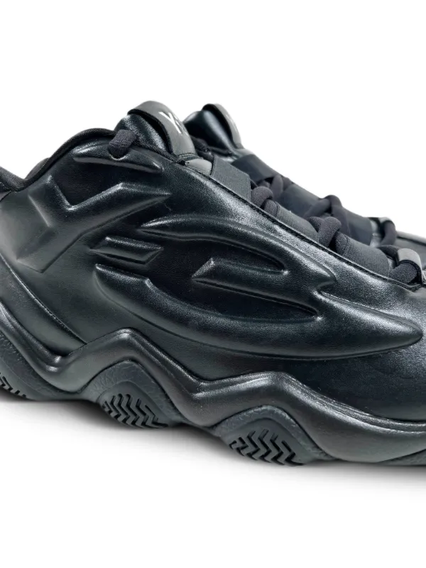Y-3 Megaball Leather Sneakers | Black | FARFETCH RO