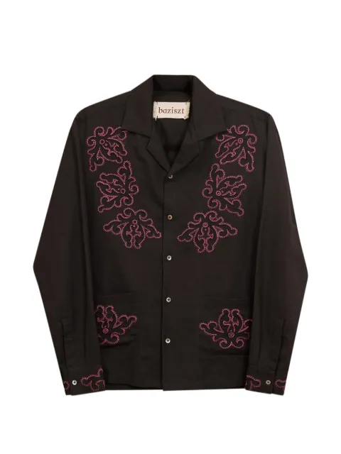 Baziszt embroidered pocket shirt