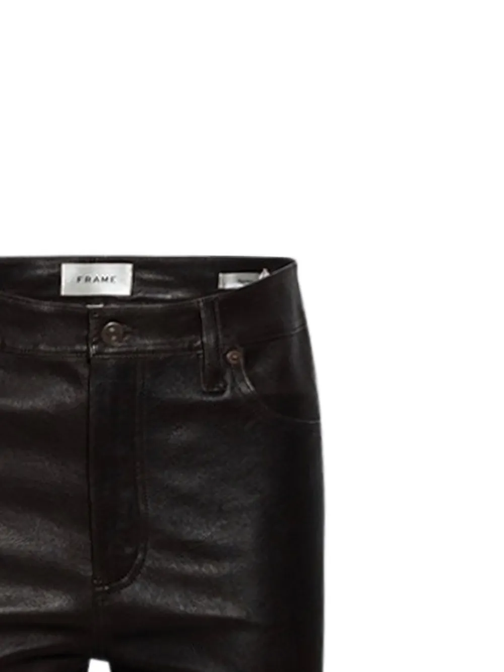  Frame The Reboot Flared Leather Trousers - Black 