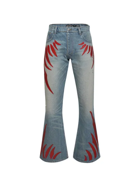 EARTHLING VIP graphic-desingbutton-fastening jeans