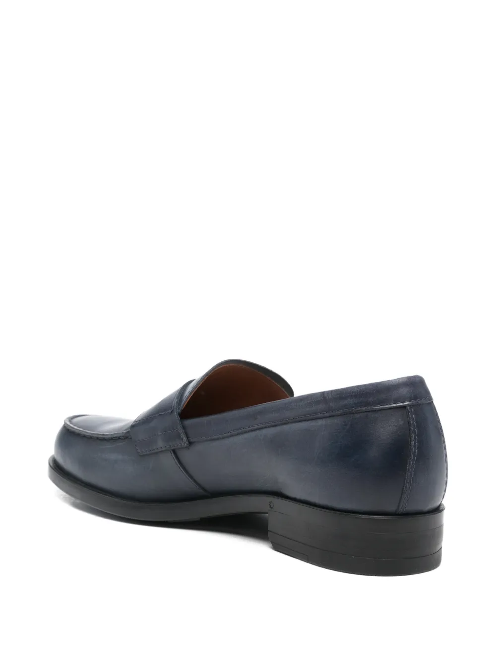 NERO GIARDINI penny leather loafers Blauw
