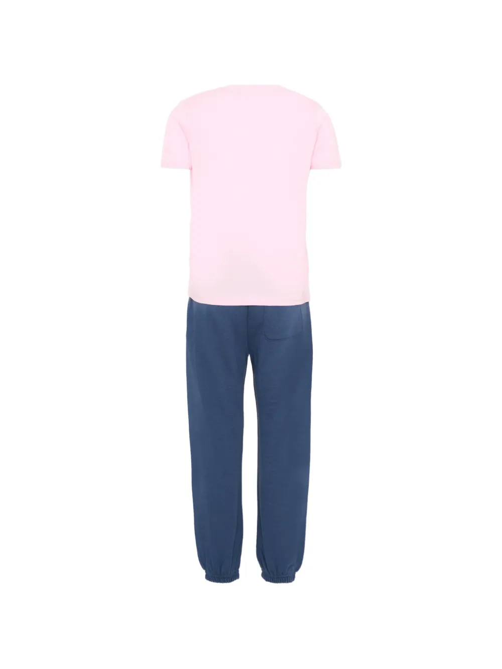 New Balance Kids Twee trainingspakken met logo en korte mouwen Roze