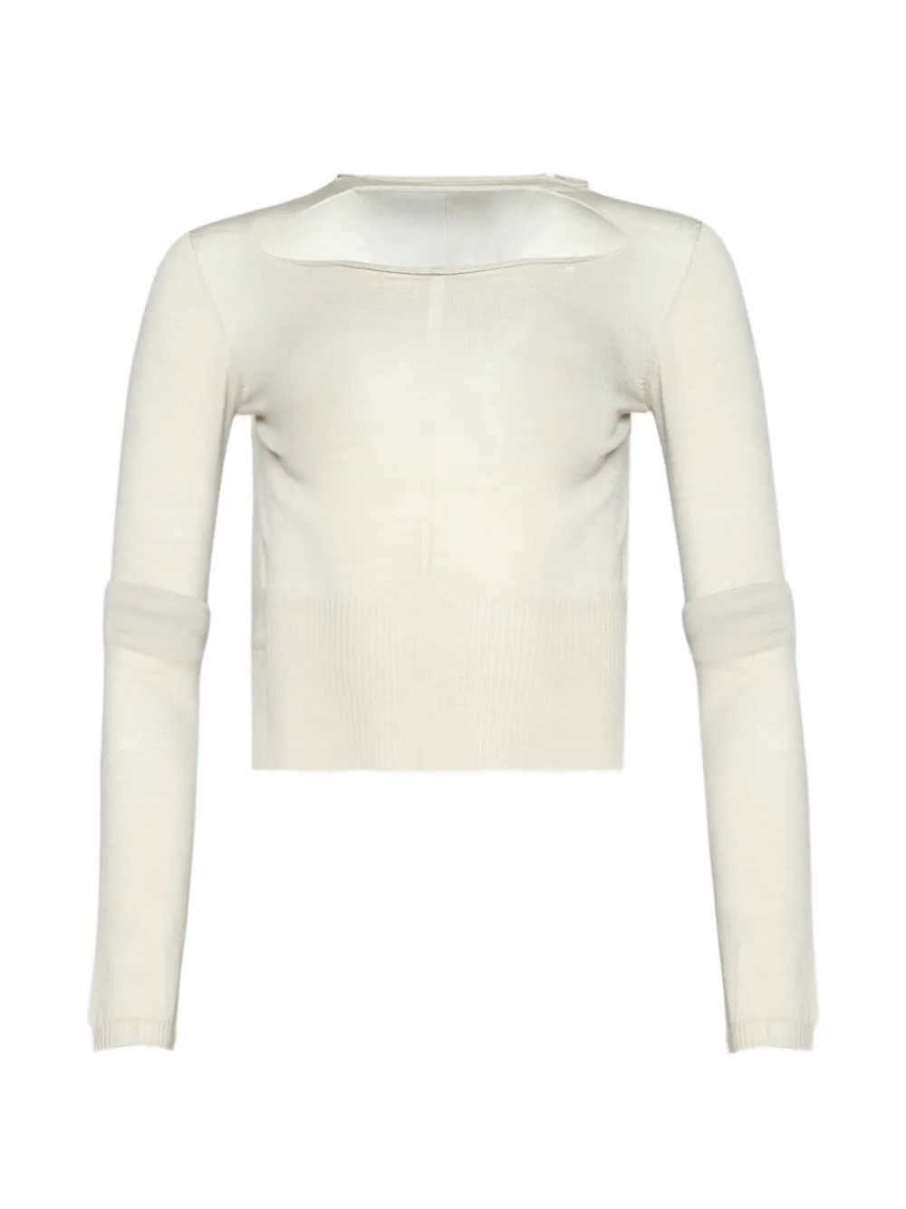 Rick Owens pull crop à découpes - Tons neutres Rick Owens pull crop à découpes - Tons neutres