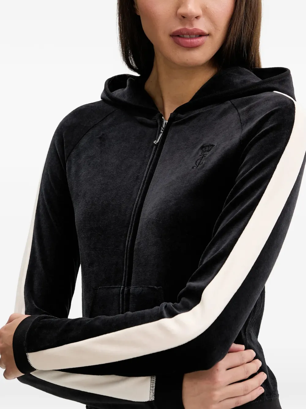 Juicy Couture Hoodie met zijstreep Zwart