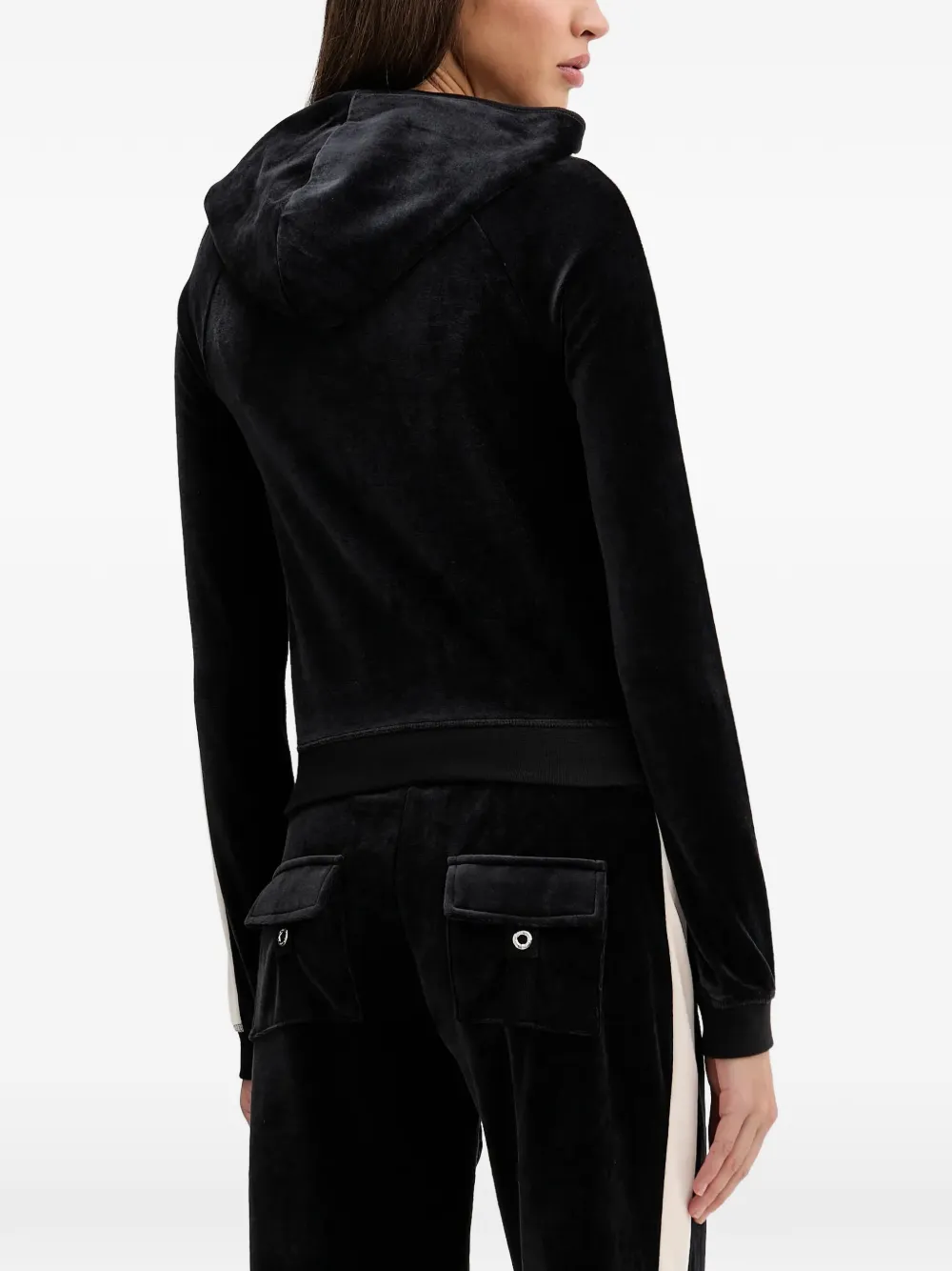 Juicy Couture Hoodie met zijstreep Zwart