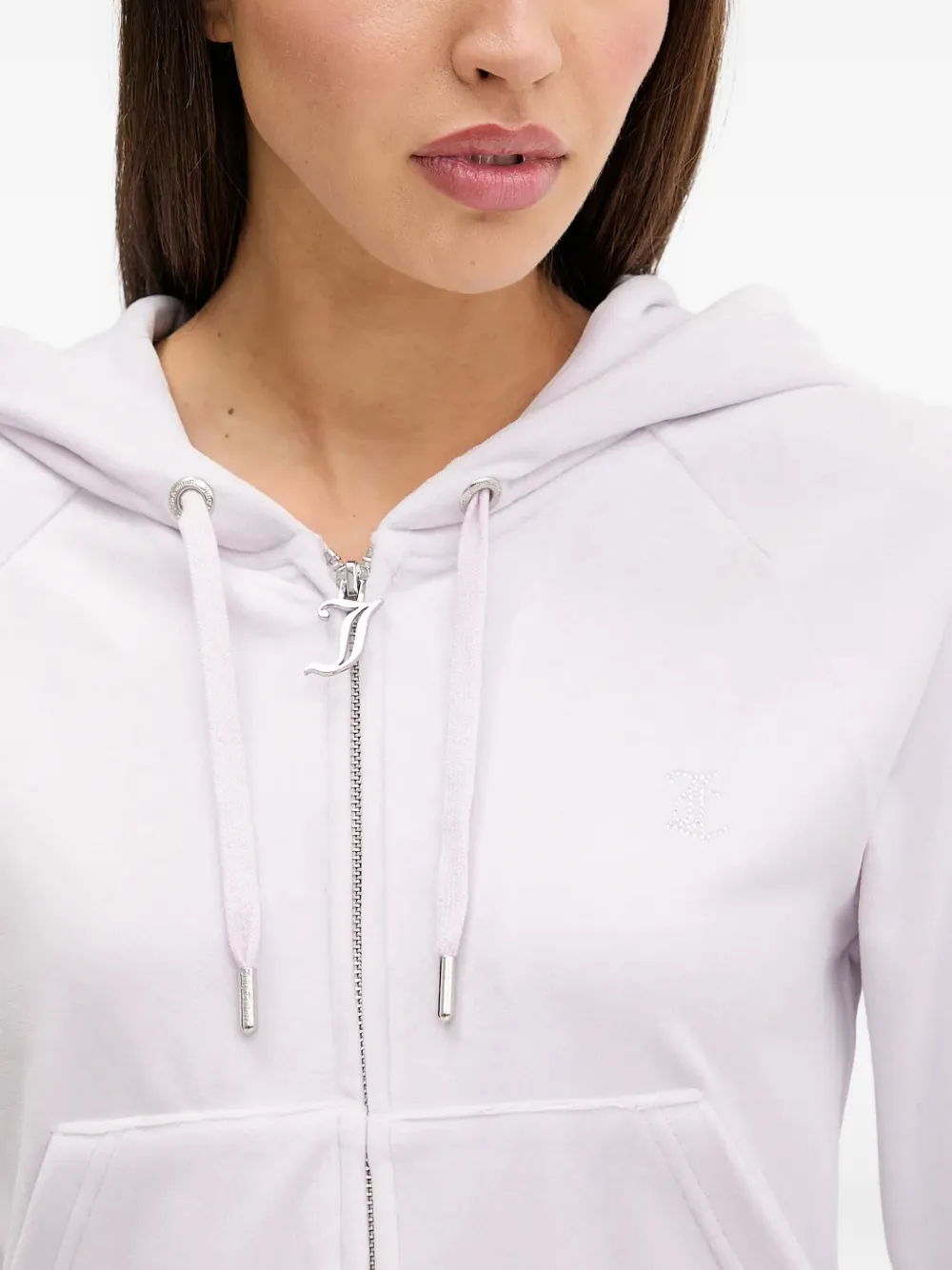 Juicy Couture Hoodie met rits Paars
