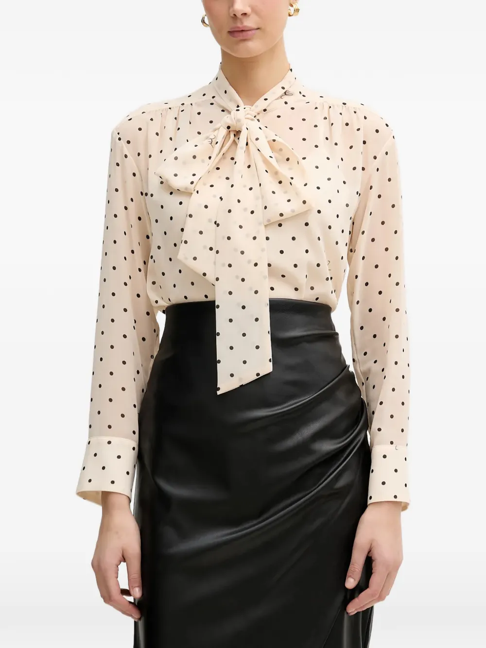 Joop! Bo polka-dot tie blouse - Toni neutri