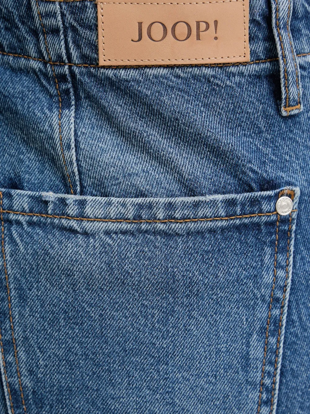 Joop! Jeans met franje en wijde pijpen Blauw