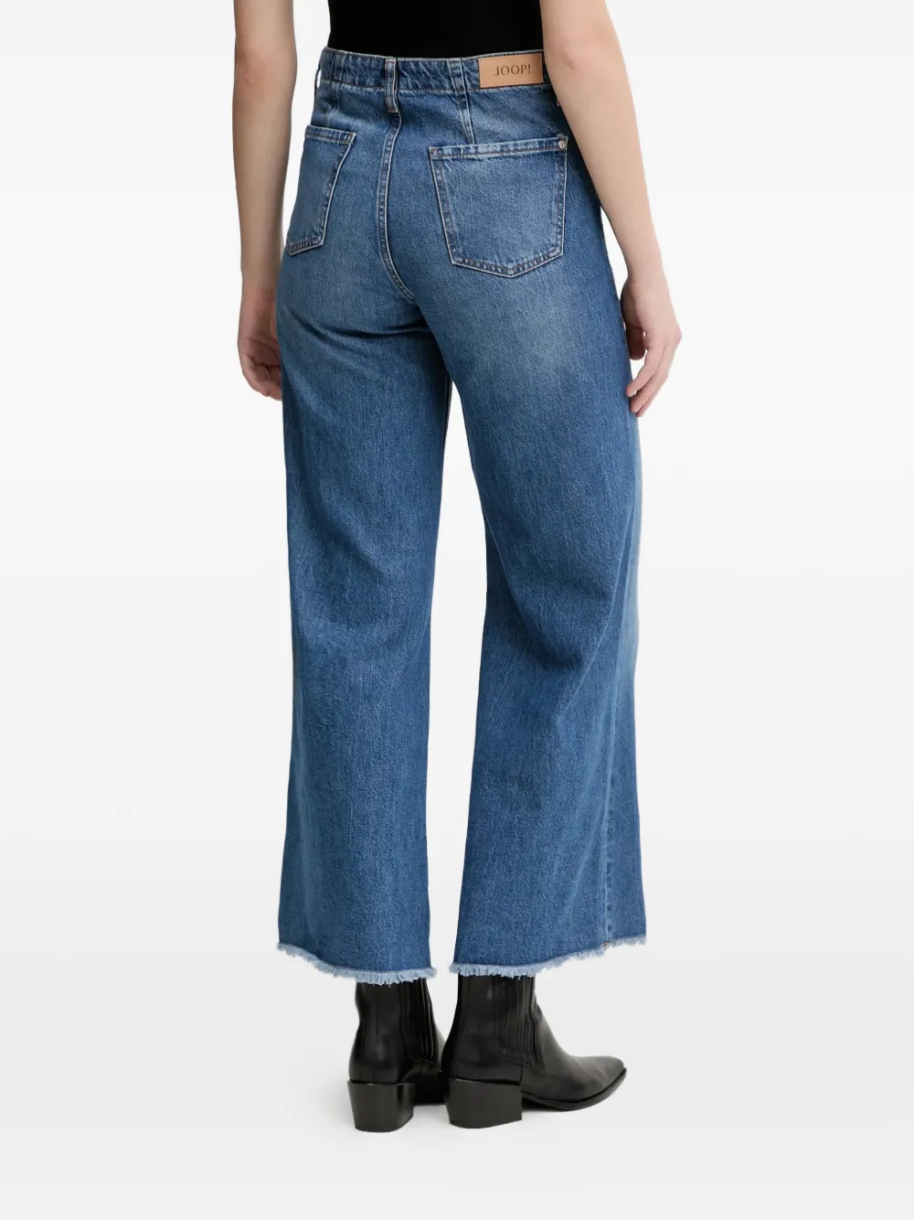  Joop! Frayed Wide-leg Jeans - Blue 
