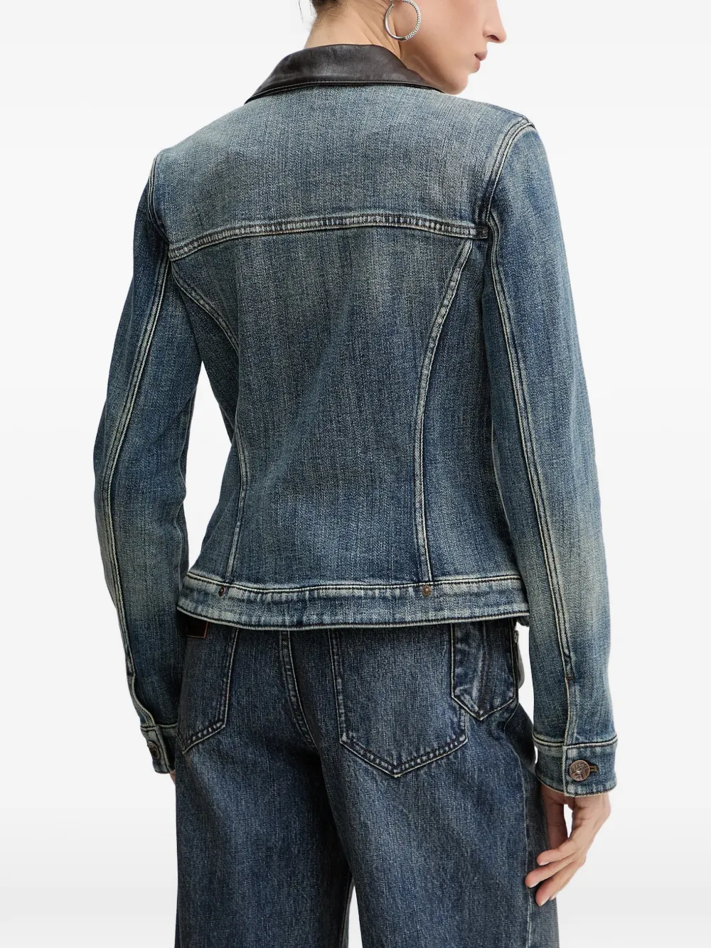  Miss Sixty Zipped Denim Jacket - Blue 