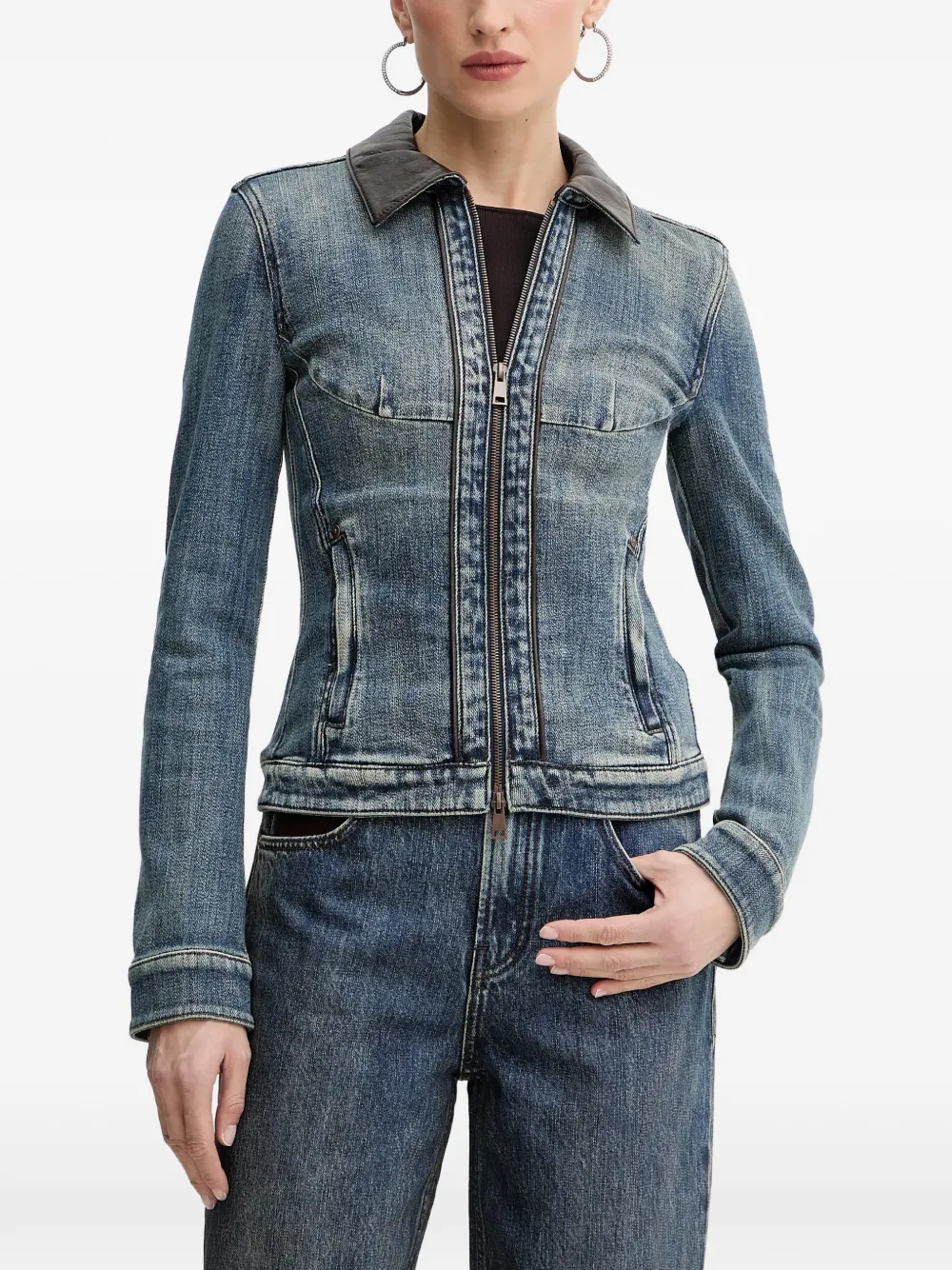 Miss Sixty zipped denim jacket - Blu