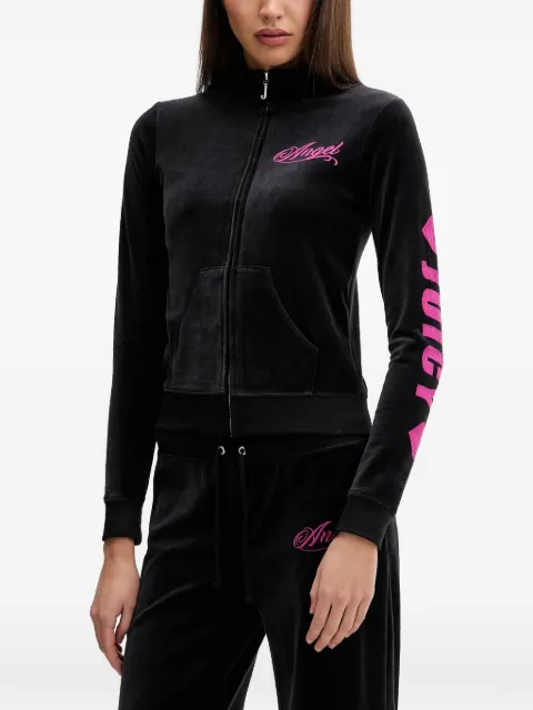 Juicy Couture velvet zip-up sweatshirt
