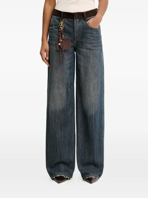 Miss Sixty jeans rectos con diseño patchwork