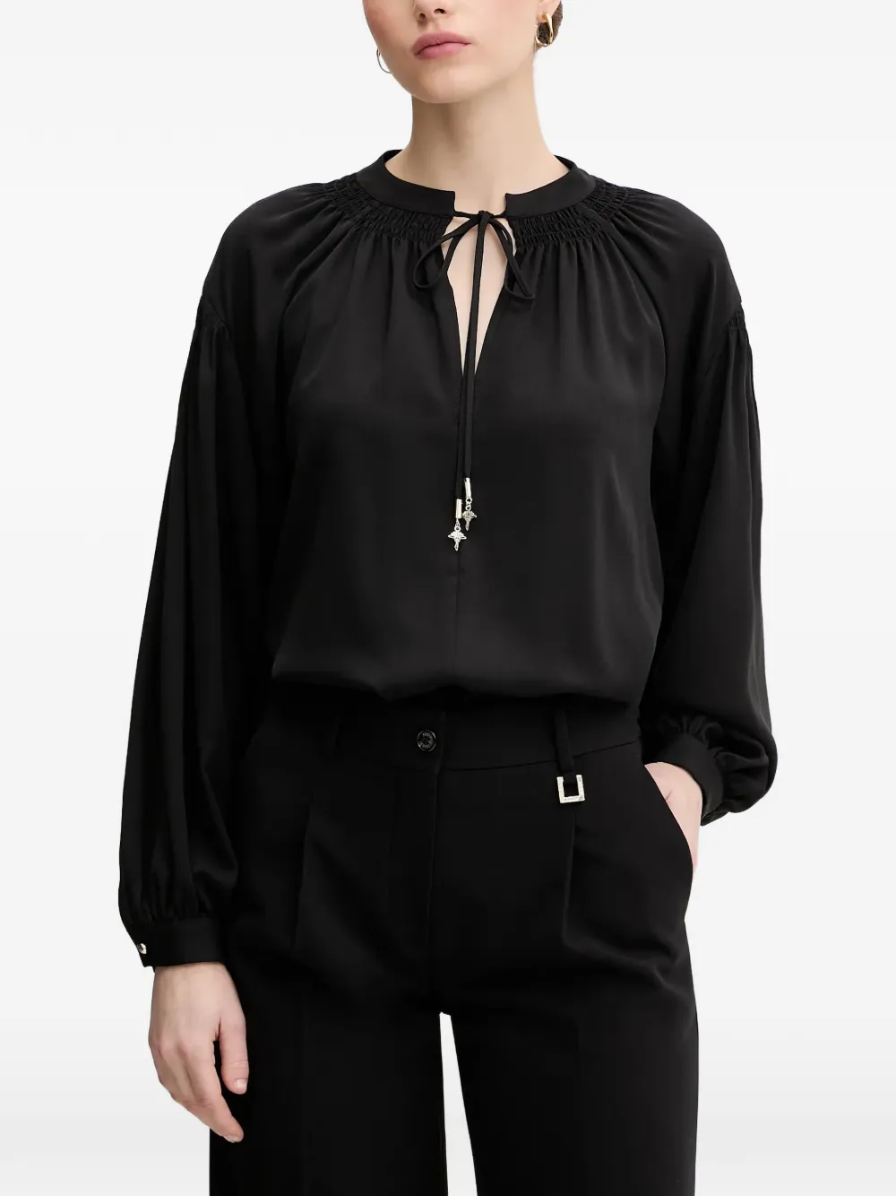 Joop! Brigida tie-neck blouse - Nero