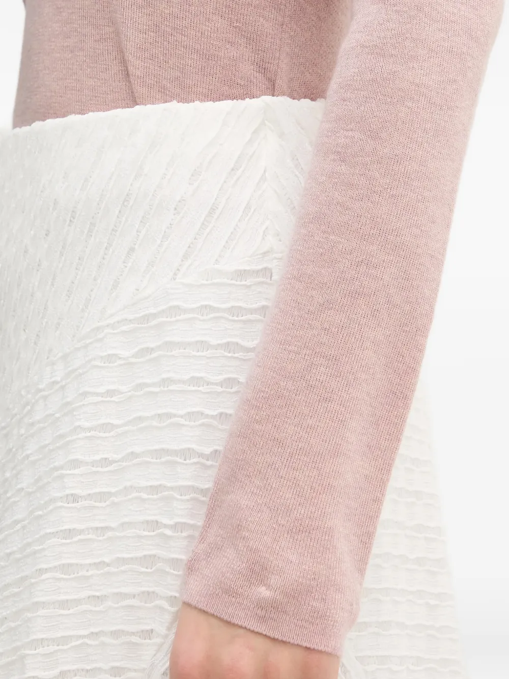 Pedro Del Hierro Off-shoulder trui met manchetten met veren Roze