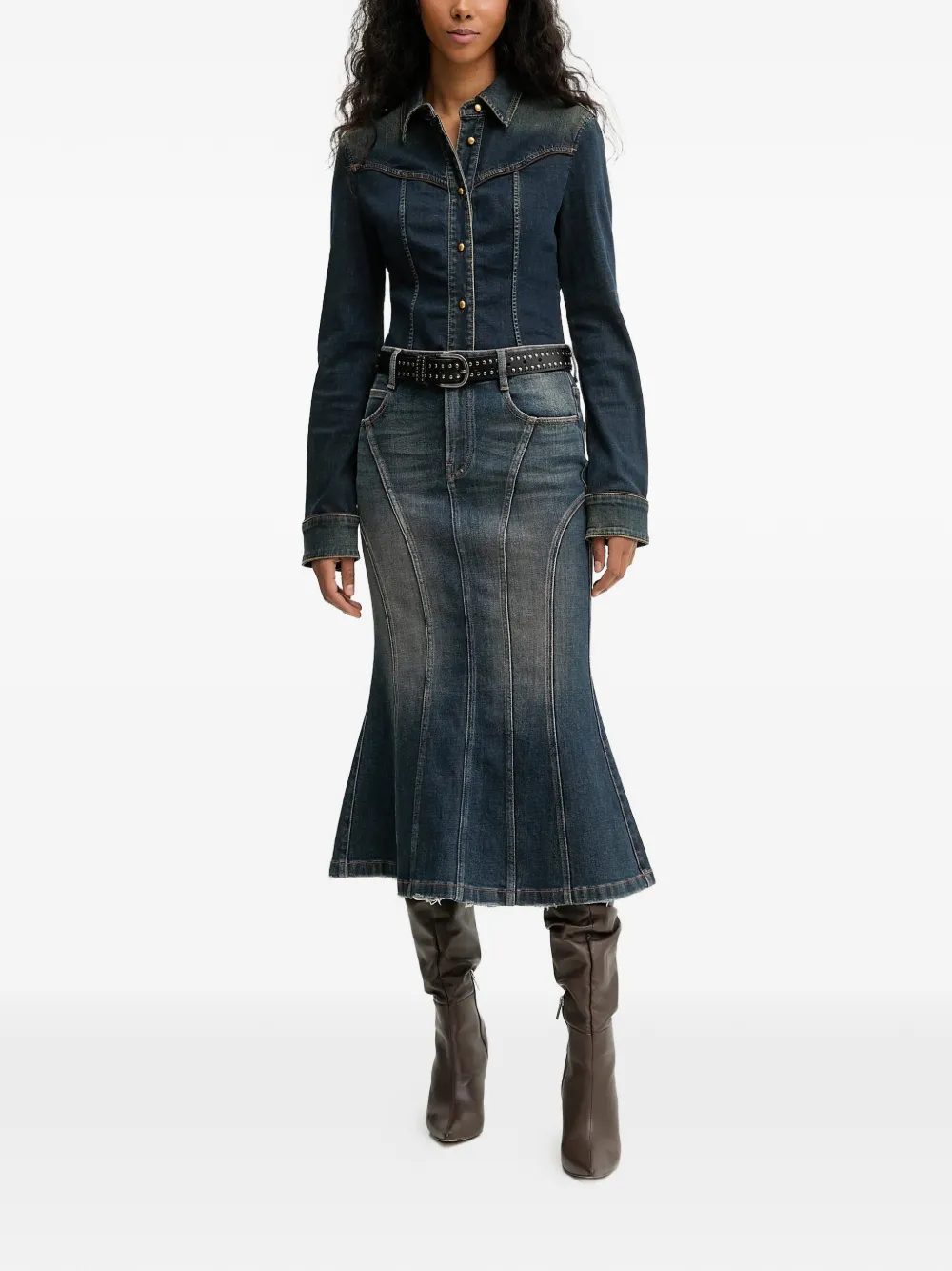  Miss Sixty Buttoned Denim Shirt - Blue 