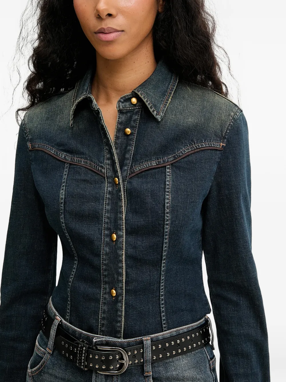 Miss Sixty Denim blouse Blauw