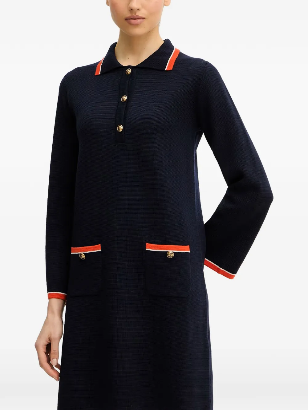  Luisa Spagnoli Mariolina Button-pocket Mini Dress - Blue 
