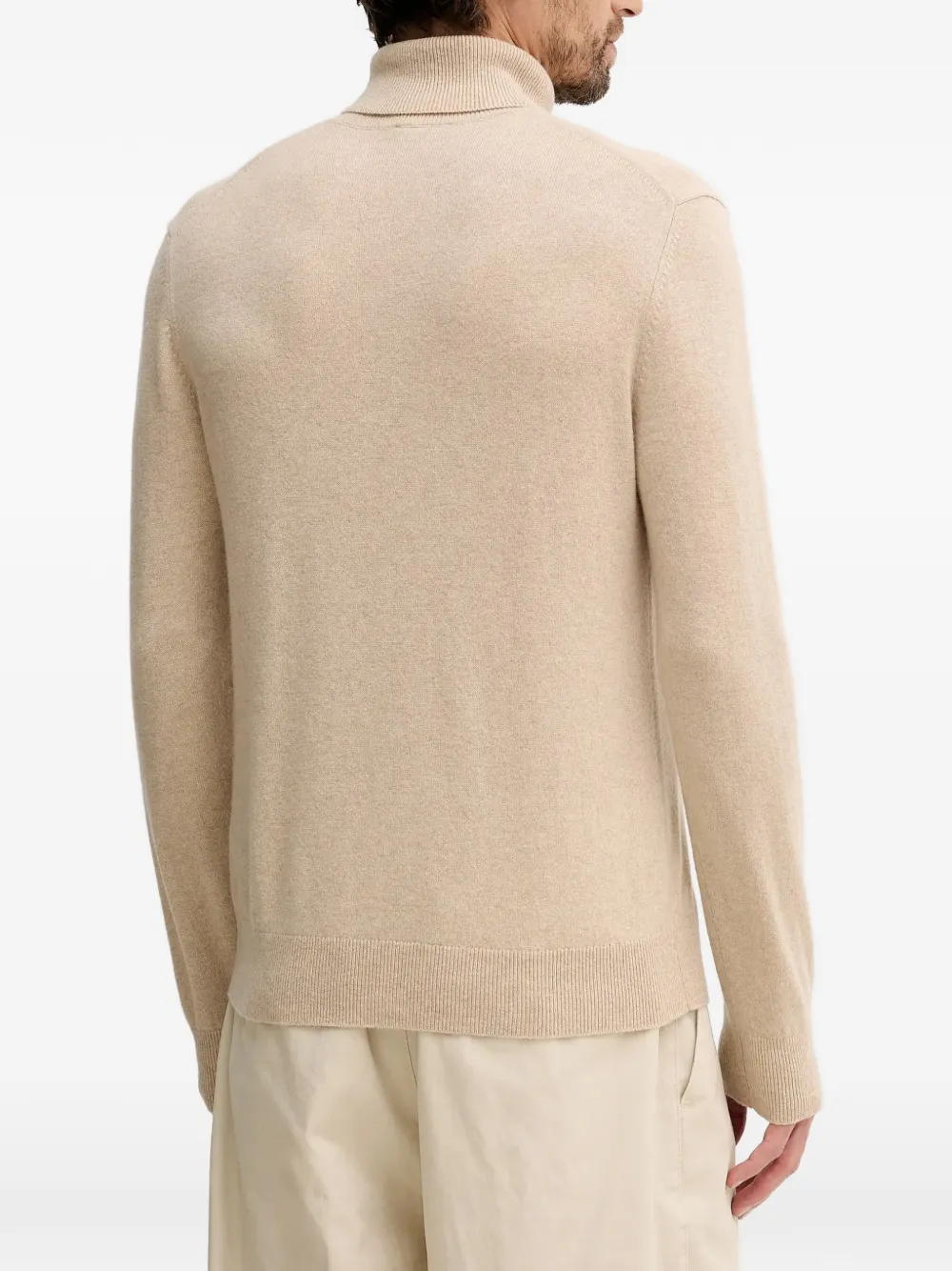  Benetton Roll-neck Long-sleeve Sweater - Neutrals 