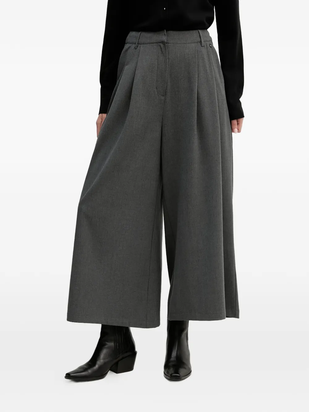 Pedro Del Hierro pleated wide-leg trousers - Grigio