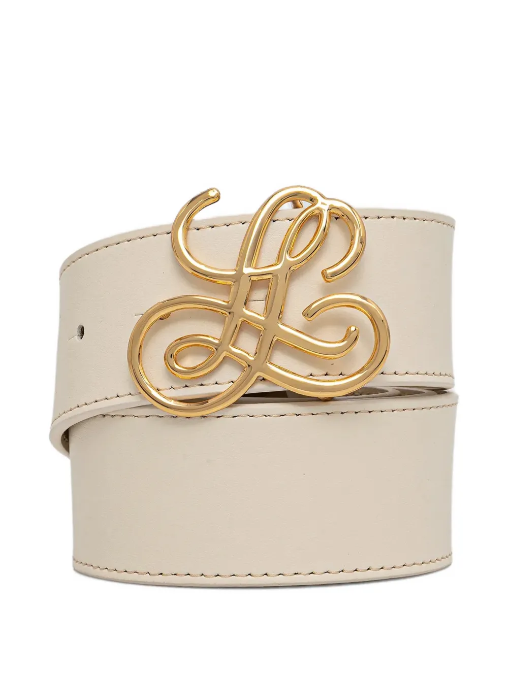 LUISA SPAGNOLI Danville monogram-buckle belt - Toni neutri