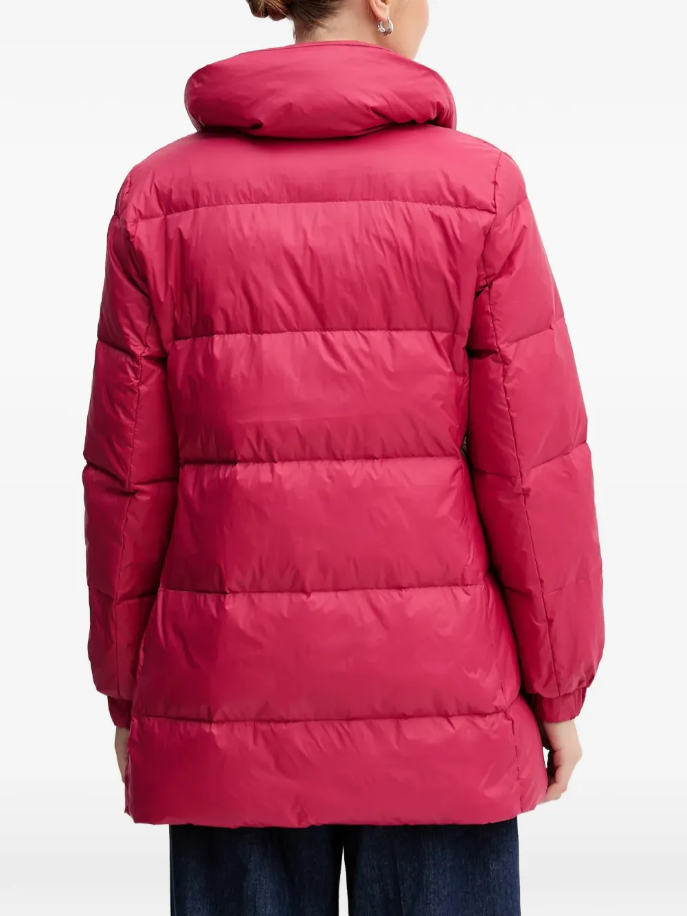  Benetton Quilted Funnel-neck Jacket - Pink 