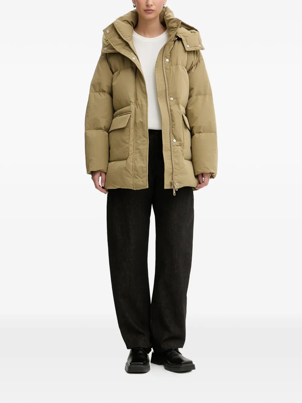  Miss Sixty Hooded Belted Coat - Green 