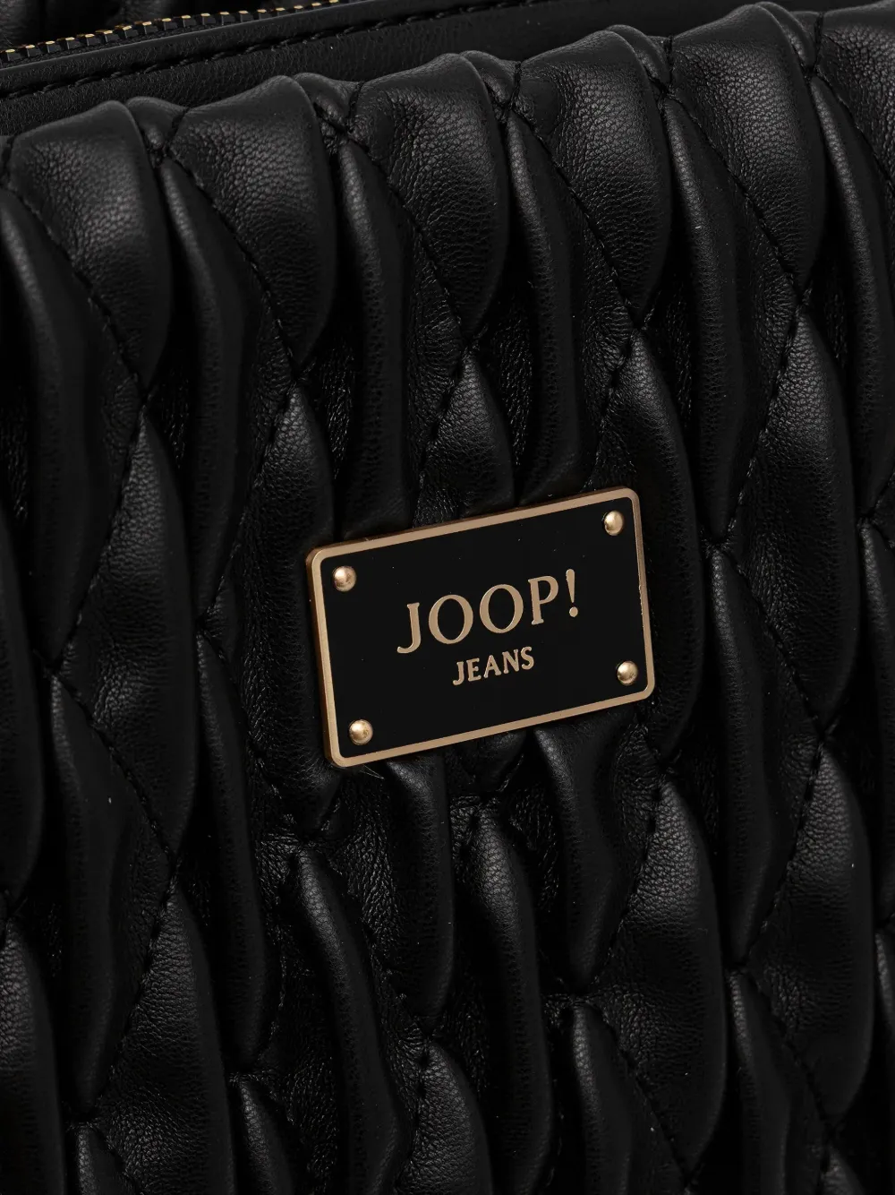 Joop! Ruga Niecy gewatteerde schoudertas met ketting Zwart