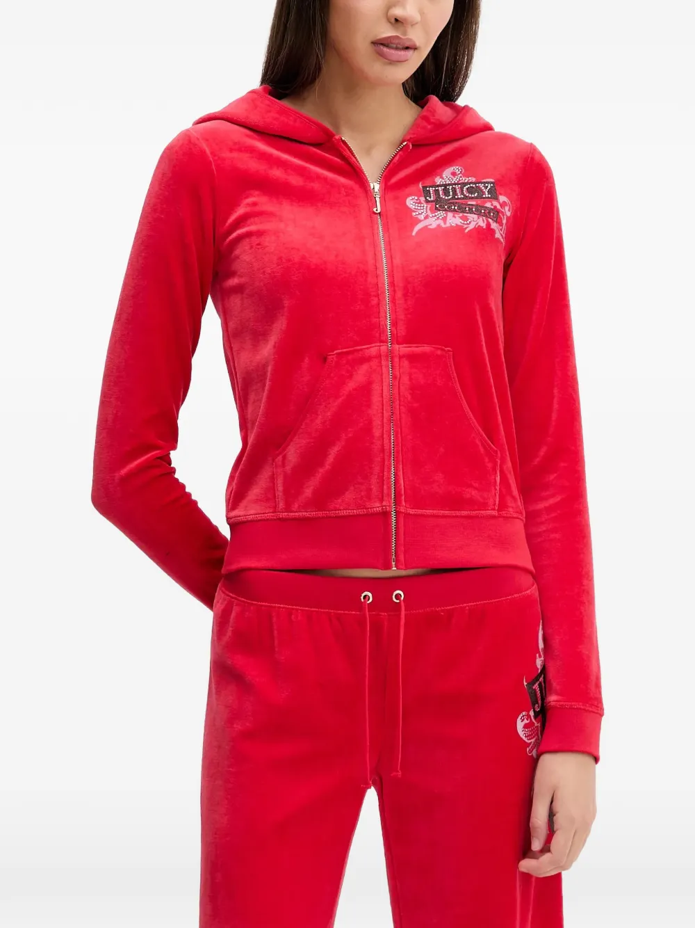 Juicy Couture zipped hoodie - Rosso