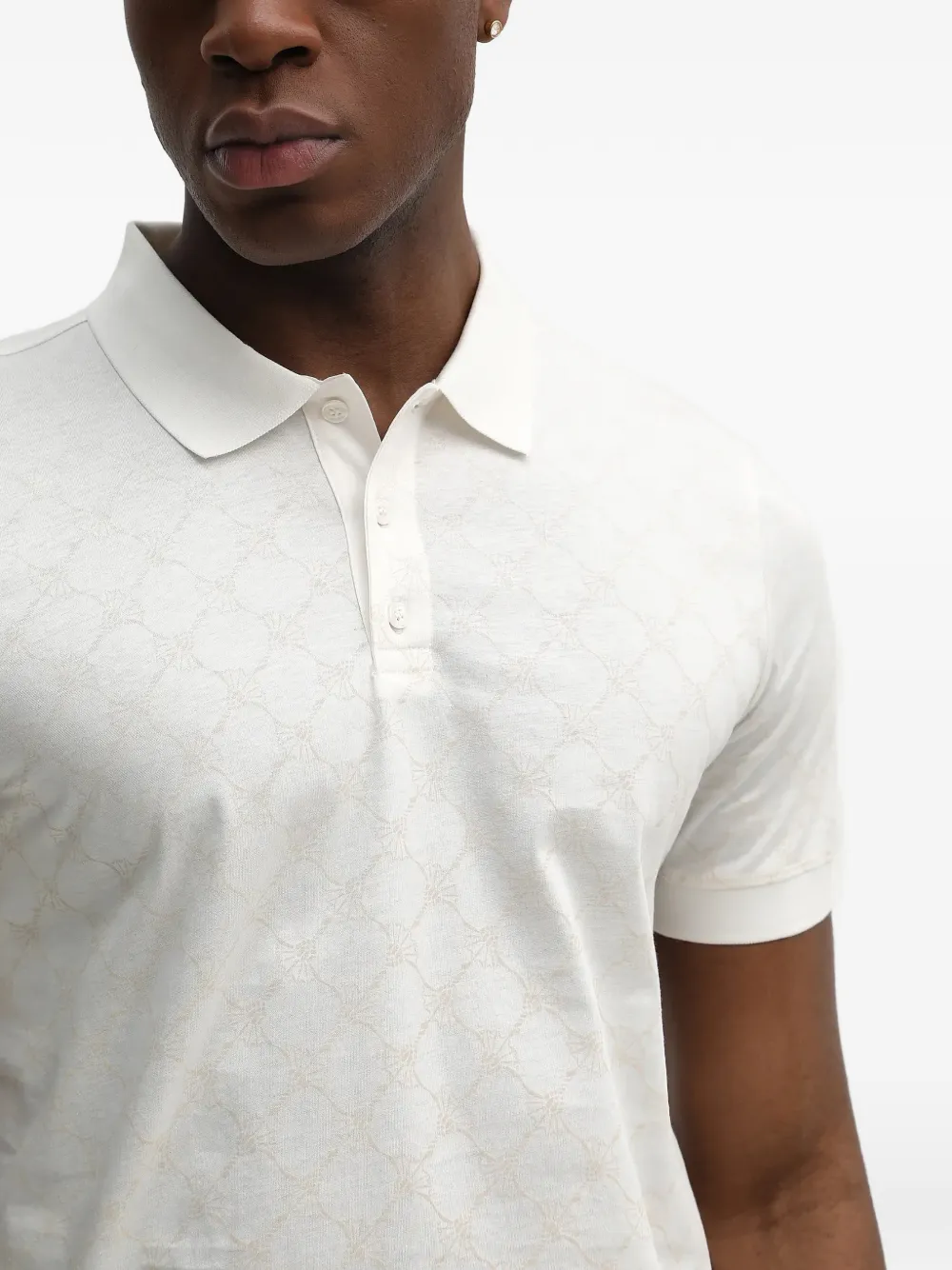 Joop! Jesse poloshirt met patroon Beige