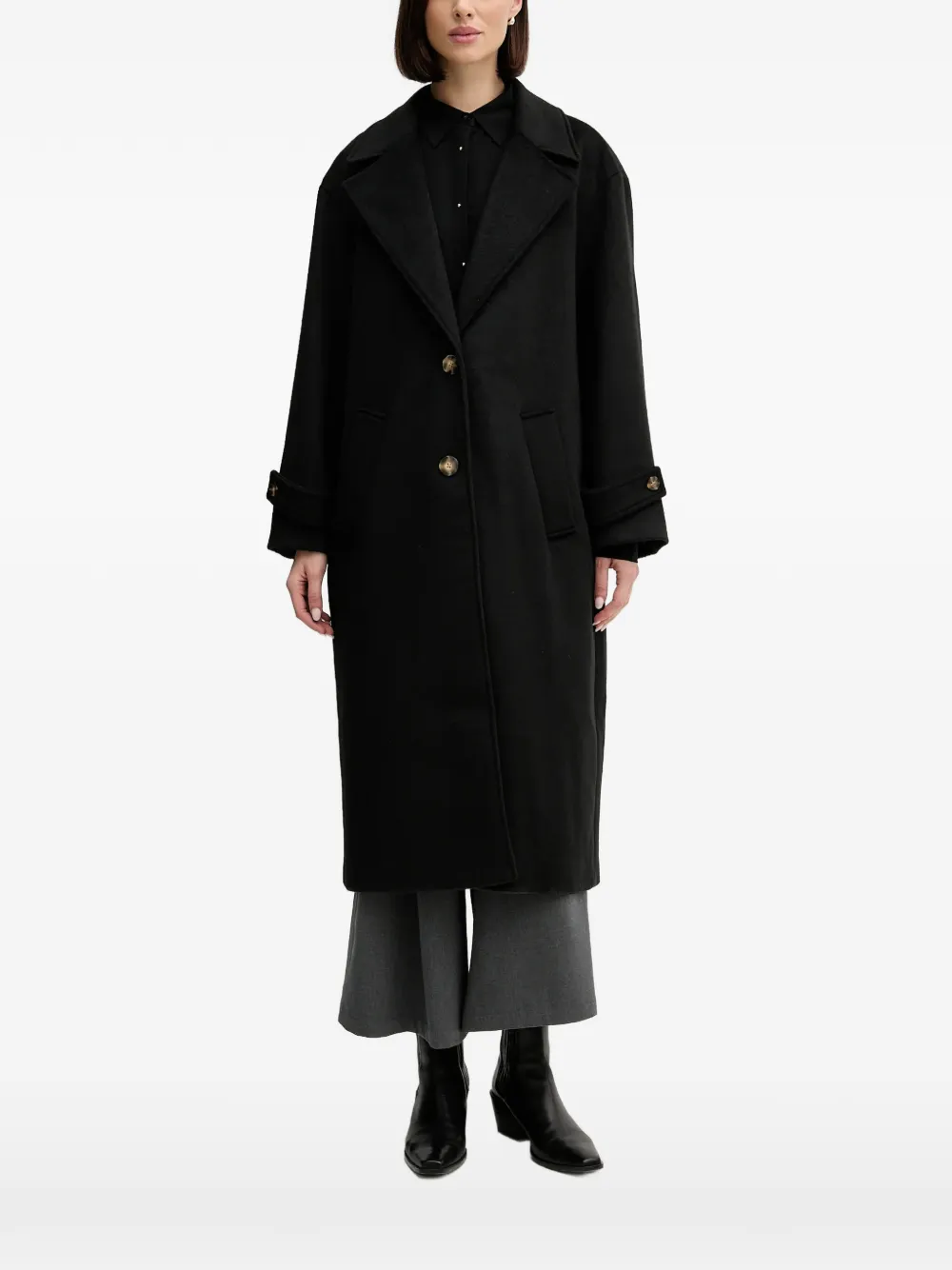 Pedro Del Hierro buttoned coat - Nero