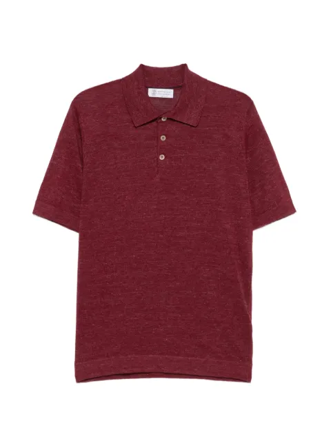 Brunello Cucinelli kortærmet polotrøje med knapper